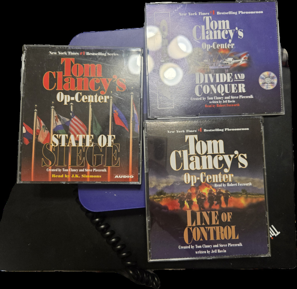Tom Clancy's Op-Center Audiobook CD Lot of 3 - Siege, Conquer, Control